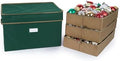 Covermates Adjustable Ornament Storage Box, 19.25"W x 13"D x 12.5"H, Green by Covermates