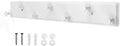 SYPEN Coat Hook with 7 Hooks, Wall Coat Rack, Metal, Wall Coat Rack Screws, Hook Rail for Bedroom, Bathroom (White) by Unknown