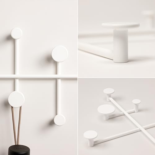 Kazai. 'Sval' Wall Wardrobe | Minimalist Coat Hook Design from Berlin | Modern Metal Wall-Mounted Coat Rack/Hooks | White - Image 2
