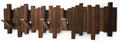 Hardwood Piano Coat Rack| Flip Down Wall Hook Rack 6 Hooks|Heavy Duty Coat Hooks.Made of Acacia Wood (Wood Wax Oil Dyed Walnut Color).Wall Art by Gogreebell