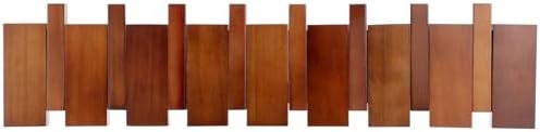 Youyole 8 Hook Wood Coat Rack Wall Mount Wooden Coat Hooks Rustic Wood Color Heavy Duty Flip Down Piano Hat Rack for Hanging Coats Keys Hats Robe Towels Home - Image 2