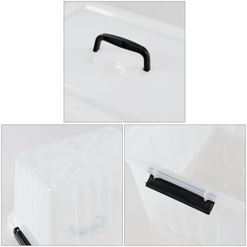 Kekow 18 L Clear Storage Bin with Lid, Clear Plastic Storage Totes, 4-Pack - Image 4