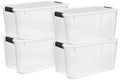 Sterilite Ultra Latch Box with Lids for Home and Office, 70 Quart, 4-Pack by Sterilite