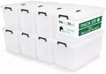 90 Quart 8-Pack Clear Storage Bins with Lids by bebikim