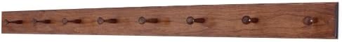 Solid Cherry Shaker Peg Racks (Mahogany, 47" x 3.5" with 8 pegs) by PEG+AND+RAIL