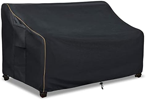 Patio 3-Seater Sofa Cover,Outdoor Couch Cover Fits up to 79W x 38D x 35H Inches,100% Waterproof Heavy Duty Patio Furniture Covers,Black by LSongSKY