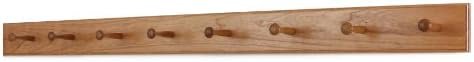 Solid Cherry Shaker Peg Racks (Cherry, 47" x 3.5" with 8 pegs) by PEG+AND+RAIL