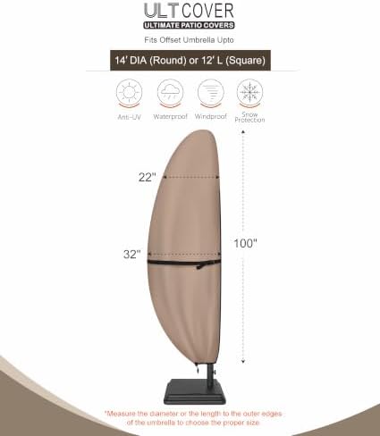 ULTCOVER Waterproof Patio Cantilever Offset Umbrella Cover - Image 3