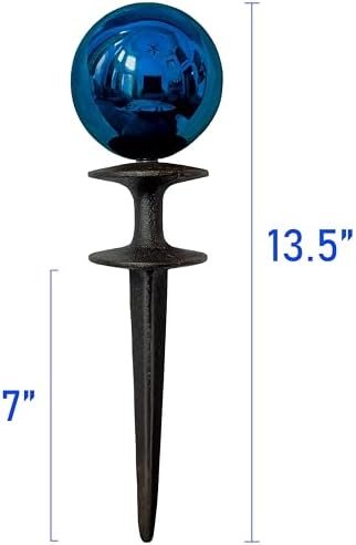 Lulu Decor, Garden Blue Gazing Ball Hose Guide, Set of 2. Strong and Decorative Hose Guide that Protects Your Plants and Provides Elegance to Your Garden. - Image 3