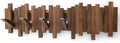 Hardwood Wall Mounted Piano Coat Rack| Flip Down Wall Hook Rack 6 Hooks|Heavy Duty Coat Hooks.Made of Black Walnut.Wall Art by Gogreebell