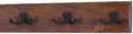 PegandRail Solid Cherry Wall Mounted Coat Rack - Oil Rubbed Bronze Double Style Coat Hooks - Made in The USA (Mahogany, 15" x 3.5" with 3 Hooks) by PEG+AND+RAIL