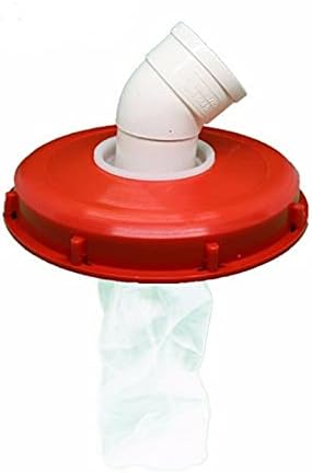 JUTTA 165/245mm IBC Tank Lid Nylon Washable with Lid and Vent Hole for Rainwater Tank IBC Ton Barrel Cover Cap With Nylon Filter for Home and Garden (Red 245mm 45°) by Jutta