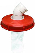 JUTTA 165/245mm IBC Tank Lid Nylon Washable with Lid and Vent Hole for Rainwater Tank IBC Ton Barrel Cover Cap With Nylon Filter for Home and Garden (Red 245mm 45°) by Jutta