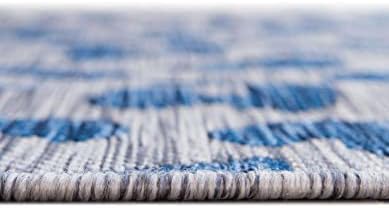 Unique Loom Outdoor Safari Collection Area Rug - Leopard (2' 7" x 4' 1" Hearth Blue/Gray) - Image 4