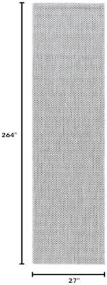 SAFAVIEH Courtyard Collection 2'3" x 22' Grey/Navy CY8521 Indoor/ Outdoor Waterproof Easy Cleaning Patio Backyard Mudroom Runner Rug - Image 2