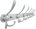 Dseap Coat Rack Wall Mount - 29.5” Long 8-Tri-Hooks Heavy Duty Coat Hanger Rail Wall Hooks for Hanging Coats Hats Clothing Clothes Purse Mudroom Entryway, Silver by Dseap