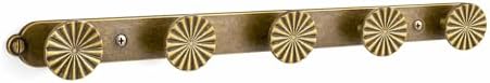 Heavy Duty Zinc Alloy Wall Hooks, Single Packed Antique Brass(5 Tri Hooks) Coat Hooks for Hanging Coats, Towels, Bags, Keys, Wall Mounted Utility Hooks for Bathroom, Entryway, Closet, Bedroom by Home