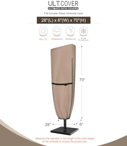 ULTCOVER Waterproof Patio Market Extra Large Umbrella Cover - Image 3