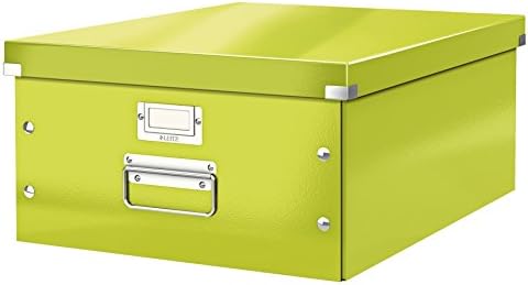 Leitz A5 Storage Box, Click and Store Range 60430001 - Small, Green Storage Box A3 by Leitz