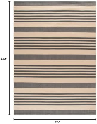 SAFAVIEH Courtyard Outdoor Area Rug 8x11, Grey & Bone CY6062-236 - Image 2