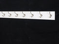 White Wall Mounted Coat Rack with Satin Nickel Hooks 4.5" Ultra Wide (36" x 4.5" with 7 Hooks) by PEG+AND+RAIL