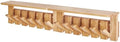 Piano Key Coat Rack Wall Mount with Shelf and 12 Hooks, Natural HWS008N-2 by High-qualityhomefurnishing