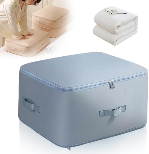 Ultra Space Saving Self Compression Organizer, Space Saver Bags Blanket Compression Bag Storage, Self Compression Moving Organizer Bags for Comforters,Clothes, Blankets (Blue, X-Large) by GLOCALL