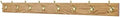 Solid Oak Coat Rack with Solid Brass Hat and Coat Style Hooks - Made in The USA (Golden Oak, 41" x 3.5" with 8 Hooks) by PEG+AND+RAIL