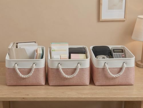 13.8x9.8x6.7 Inch Fabric Small Storage Bins with Handles 6 Pack - Image 3