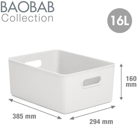 Tatay Storage Basket Baobab 29.4x38.5x16 cm Set of 4 Organiser Boxes - Image 4