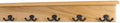 Solid Cherry Shelf Coat Rack with Aged Bronze Double Style Hooks - Made in The USA (Natural, 26" with 5 Hooks) by PEG+AND+RAIL