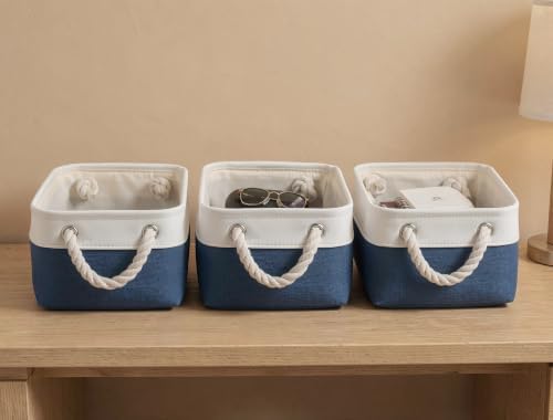 11.8x7.9x5.2 Inch Fabric Small Storage Bins with Handles 6 Pack - Image 3