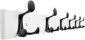 SKOLOO 39-Inch White Wood Coat Rack Wall Mount with 6 Triple Hooks - Ideal for Family Entrances, Classrooms, and Pet Supplies Storage - Perfect Coat Hooks for Wall, Pack of 2 by SKOLOO