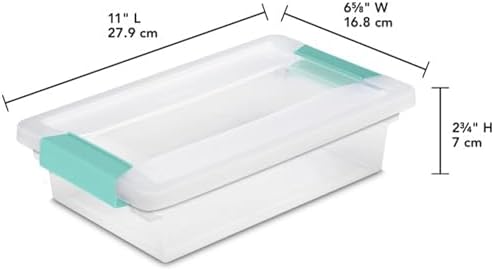 Sterilite Clip Box, Stackable Clear Plastic Bins- Small, 24-Pack - Image 3