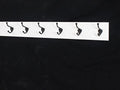 White Wall Mounted Coat Rack with Bronze Hooks 4.5" Ultra Wide (30.5 x 4.5" with 6 Hooks) by PEG+AND+RAIL