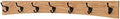 Oak Curved Back Wall Mounted Coat Rack - Bronze Hooks - Made in The USA (Natural, 36" x 4.5" - 7 Hooks) by PEG+AND+RAIL