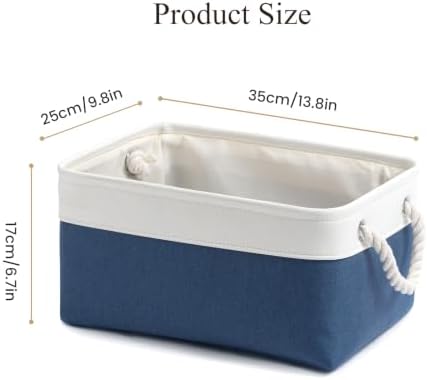 13.8x9.8x6.7 Inch Fabric Small Storage Bins with Handles 6 Pack - Image 4