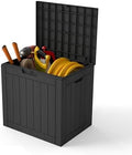 35 Gallon deck box Outdoor Cushion Storage Waterproof, Outdoor Storage Box with Lockable Lid & UV-Resistant for Patio Furniture, Outdoor Cushions, Garden Tools and Pool Supplies, Black by GraceYourYard