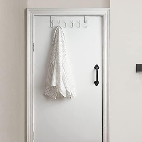 WEBI Over The Door Hook White,Over The Door Towel Rack,Door Hanger,Door Coat Towel Hanger,Door Coat Rack for Hanging Clothes,Jacket,Back of Bathroom,2 Packs - Image 4