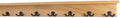 PegandRail Solid Cherry Shelf Coat Rack with Aged Bronze Double Style Hooks - Made in The USA (Natural, 37" with 7 Hooks) by PEG+AND+RAIL
