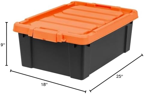 IRIS USA Lockable Storage Bins with Lids, 12 Gallon Heavy Duty, 2 Pack - Image 2
