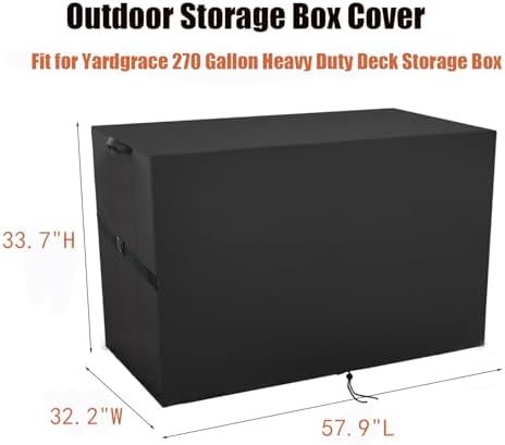 Outdoor Storage Box Cover for Yardgrace 270 Gallon Deck Box - Image 3