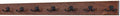 Solid Cherry Wall Mounted Coat Rack - Oil Rubbed Bronze Double Style Coat Hooks - Made in the USA (Mahogany, (36" x 3.5 with 7 Hooks) by PEG+AND+RAIL