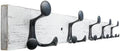 SKOLOO 30-Inch Wood Coat Rack Wall Mount with 5 Triple Hooks - Ideal for Family Entrances, Classrooms, and Pet Supplies Storage - Perfect Coat Hooks for Wall,Distressed White Wash by SKOLOO