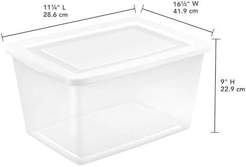Sterilite Clear Storage Box Stackable Tote, 58 Quart, 32-Pack - Image 3