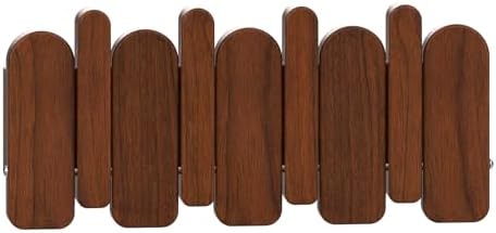 Wall Mounted Piano Key Hanger | Flip Style Hook | Entrance Wall Art Hook, Made of Oak Wood (3 Times Painted, 4 Times Polished) (Arc Walnut, 4Hooks) by FleiSleep