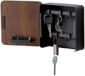 YAMAZAKI Home Rin Square Magnetic Key Cabinet - Wood Accented Keychain Organizer - Steel + Wood by Unknown