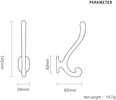 Goo-Ki Vintage Retro Antique Brass Zinc Alloy Coat Hooks - Affordable Luxury Coat Hoooks Hardware for Bedroom, Kitchen, 12 Pack - Image 3