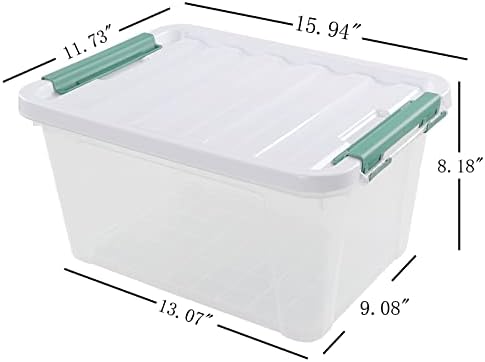 6 Pack Plastic Latch Storage Box, 20 Qt Storage Container with Lid - Image 4