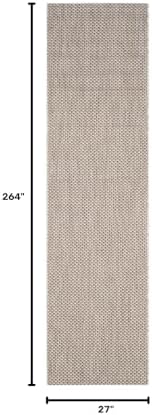 SAFAVIEH Washable Rug Outdoor Courtyard Collection - 2'3" x 22' Runner, Beige & Brown, Non-Shedding & Easy Cleaning, Ideal for Patio, Entryway, Mudroom, Hallway, Kitchen (CY8521-36312) - Image 2